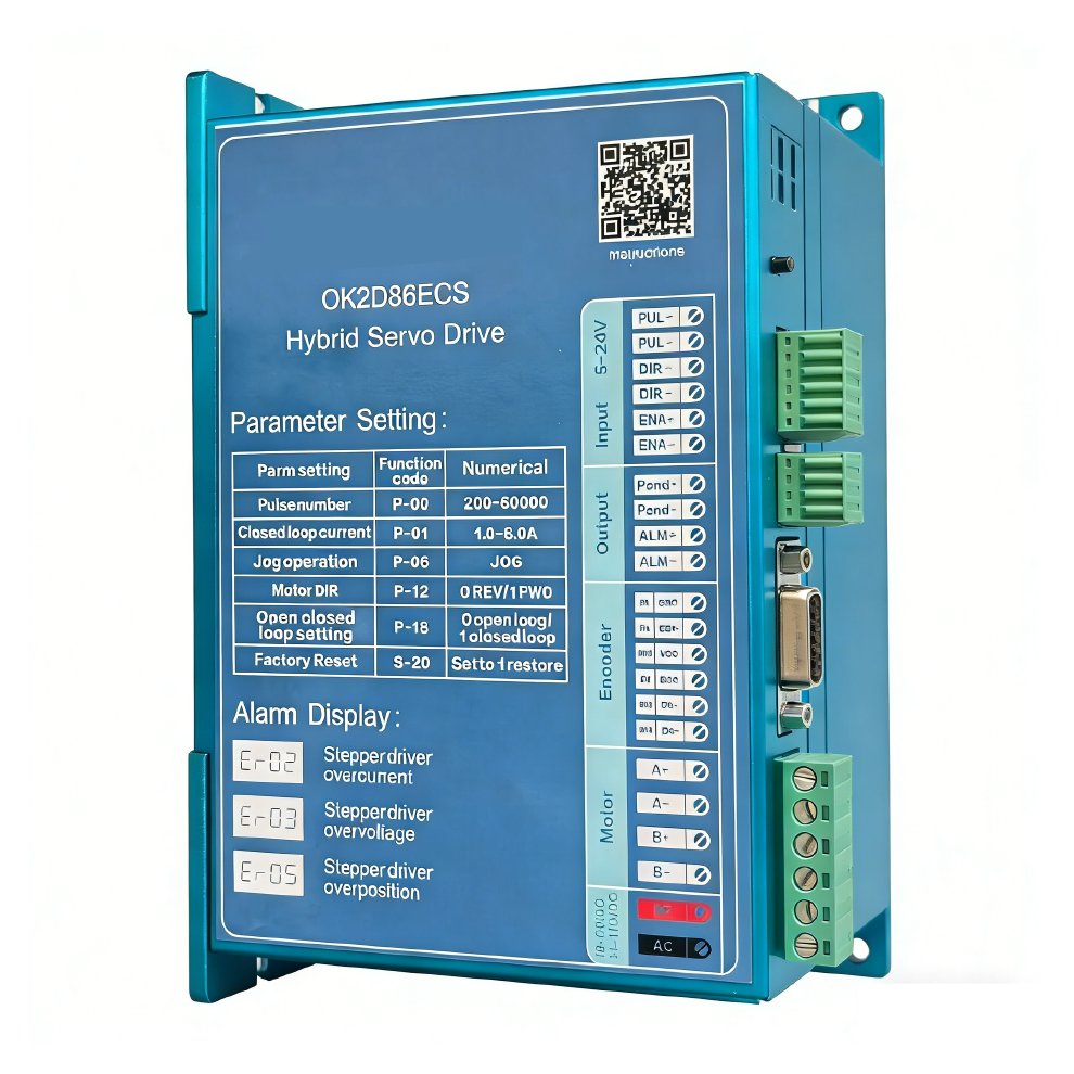 Closed Loop Stepper Driver OUKEDA OK2D86ECS 0-8A 18-80VDC for Nema 34 Stepper Motor